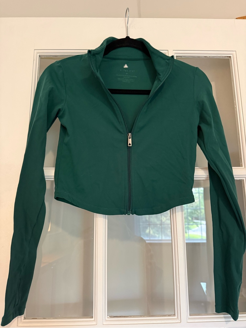 Vitality Green Cropped Track Jacket